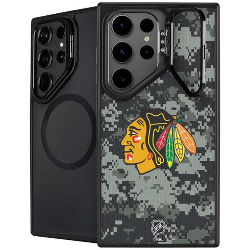 NHL Chicago Blackhawks Camo Galaxy S25 Ultra Kickstand Case